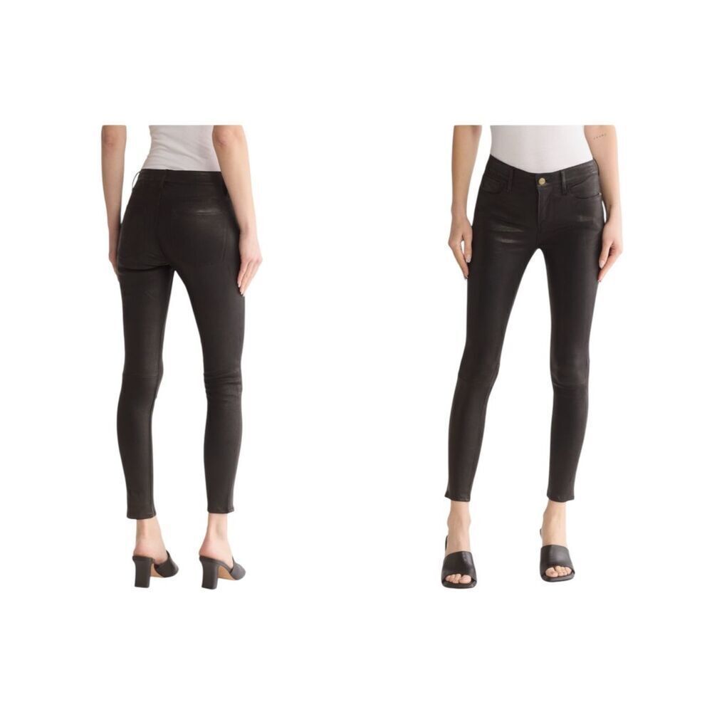 FRAME LE SKINNY de JEANNE Lamb LEATHER PANTS JEANS WOMEN'S SIZE 25 MSRP $950